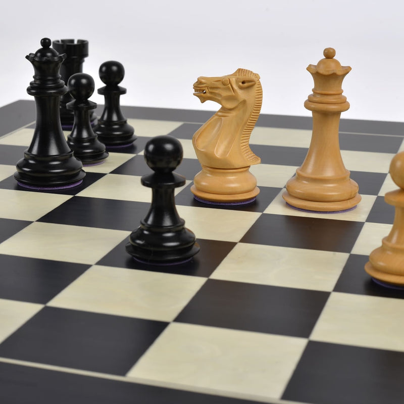 Purling Heritage Chess Set Ebony & Boxwood with Maple/Poplar Board