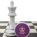 Purling Bold Chess Set Metallic Black & Arctic Shadow with Maple Board