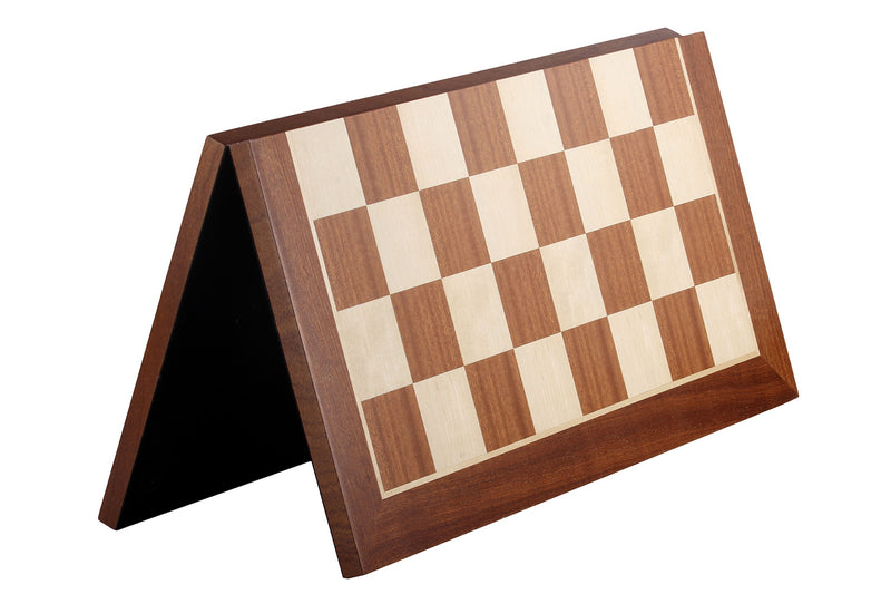 Regular Sapele and Sycamore Folding Chess Board