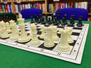 Super Staunton Quadruple Weighted Chess Set, Quality PVC Folding Board and Drawstring Bag