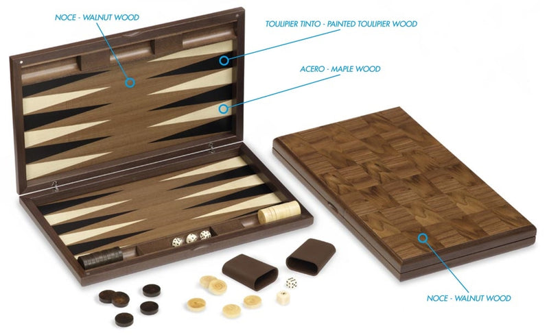 Dal Negro Luxury Wooden Backgammon Set - London