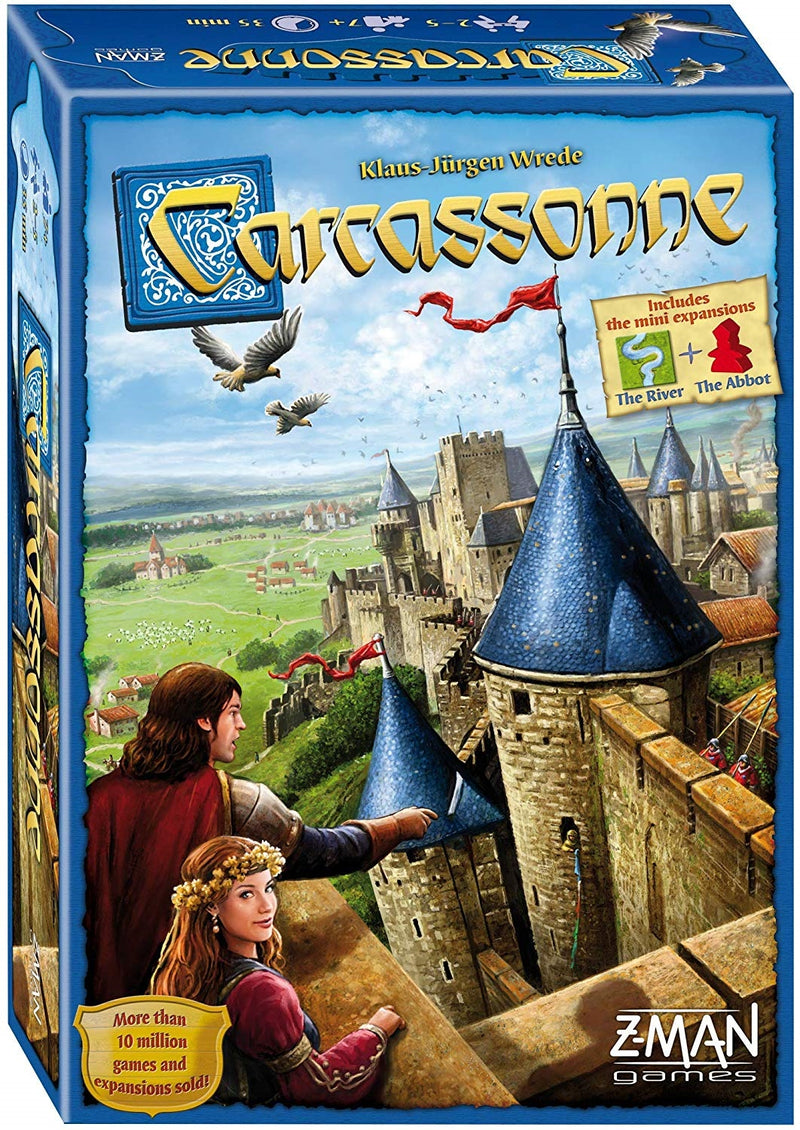 Carcassonne Board Game - Main Game (With River & Abbot Expansions)