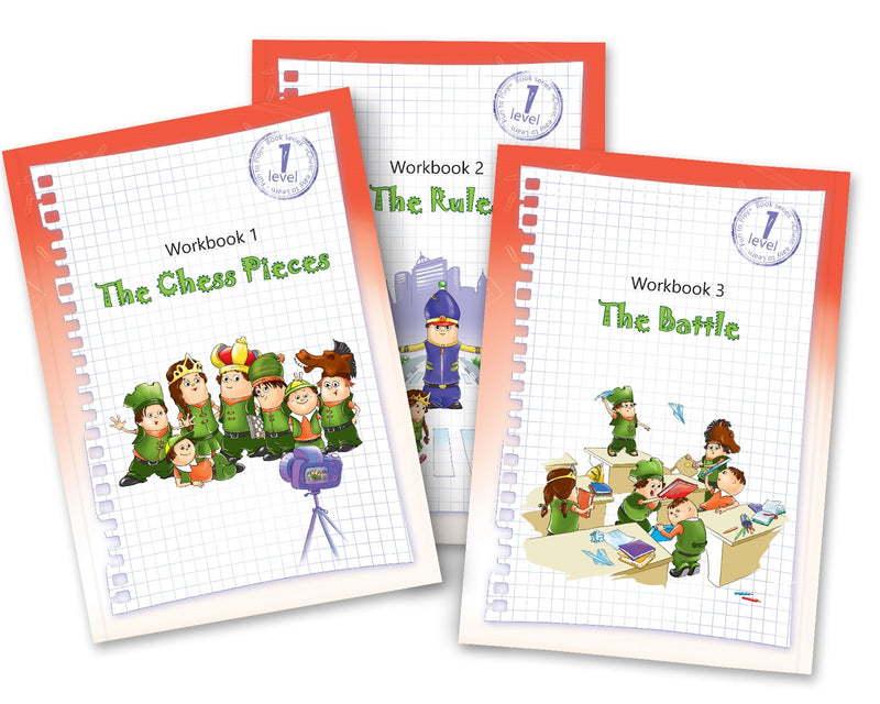 Chess: Easy to learn, fun to play - Level 1 Set of 3 Workbooks