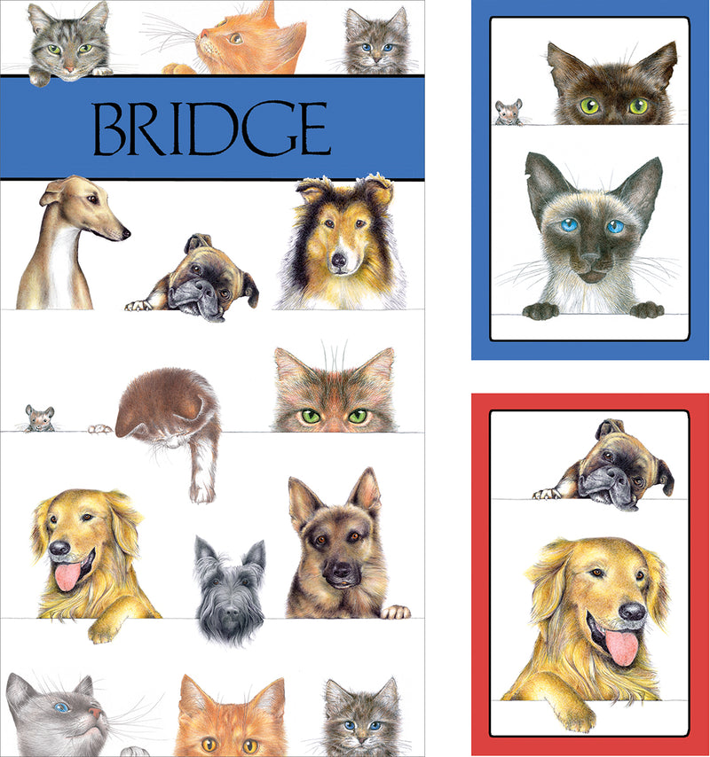 Caspari Bridge Gift Set - Dogs & Cats