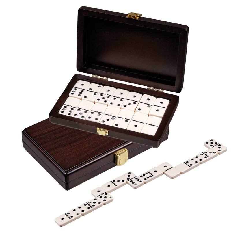 Double 6 Dominoes in Wooden Gift Box