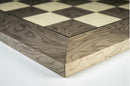 High Gloss Grey Ash Burl and White Erable Chess Board