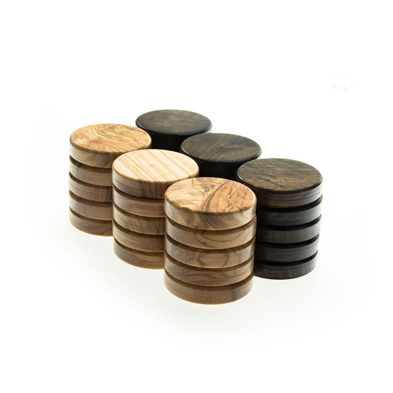 Manopoulos Olive Wood Checkers