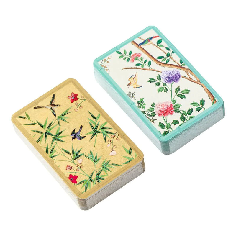 Caspari Double Deck Playing Cards - Chinese Wallpaper