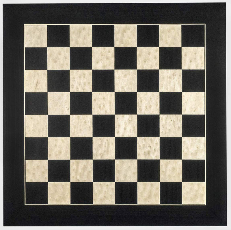 Superior Black Dyed Poplar and White Erable Chess Board (SUP A)