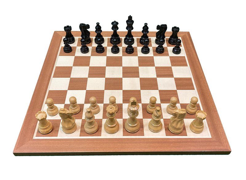 Traditional Staunton 3.75" Ebonised Chess Set (Board & Pieces)