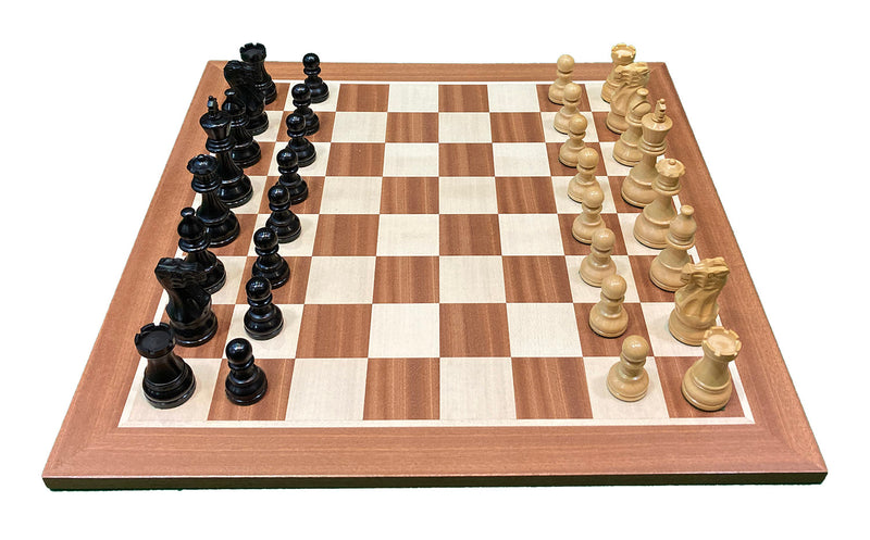 Traditional Staunton 3.75" Ebonised Chess Set (Board & Pieces)