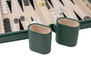 Travel Faux Leather Case Magnetic Backgammon Set - Thasos