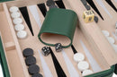 Travel Faux Leather Case Magnetic Backgammon Set - Thasos