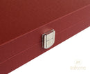 Italfama Folding Leatherette Backgammon Set - Red/Black
