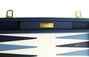 Italfama Deluxe Folding Leatherette Backgammon Set - Blue/White