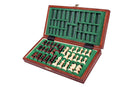 Major Magnetic Folding Travel Chess Set - Brown