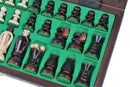 Consul Folding Wooden Chess Set - Brown