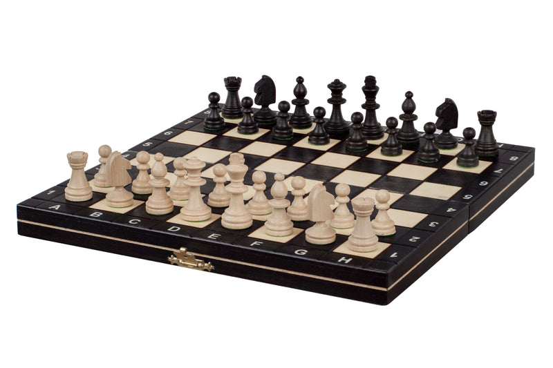 Major Magnetic Folding Travel Chess Set - Black