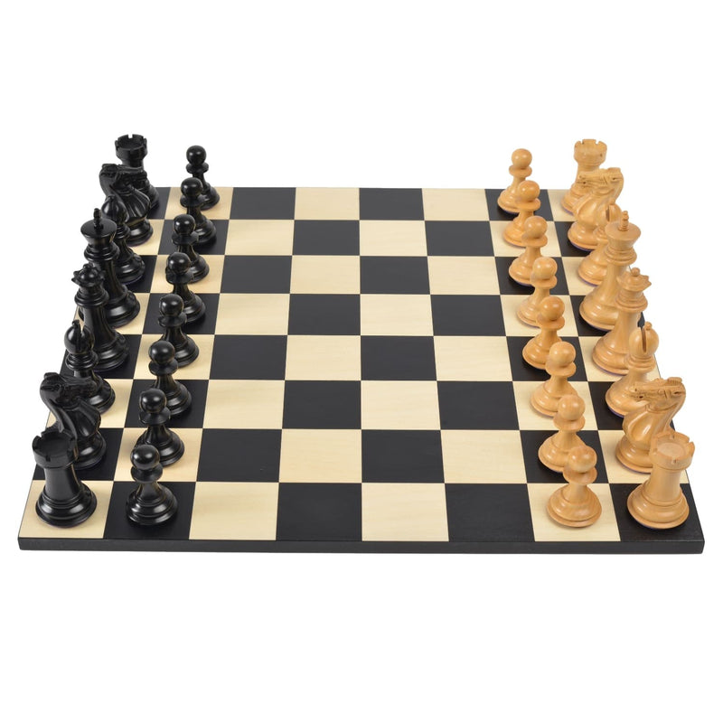 Purling Heritage Chess Set Ebony & Boxwood Pieces with Maple Board