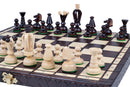 Consul Folding Wooden Chess Set - Brown