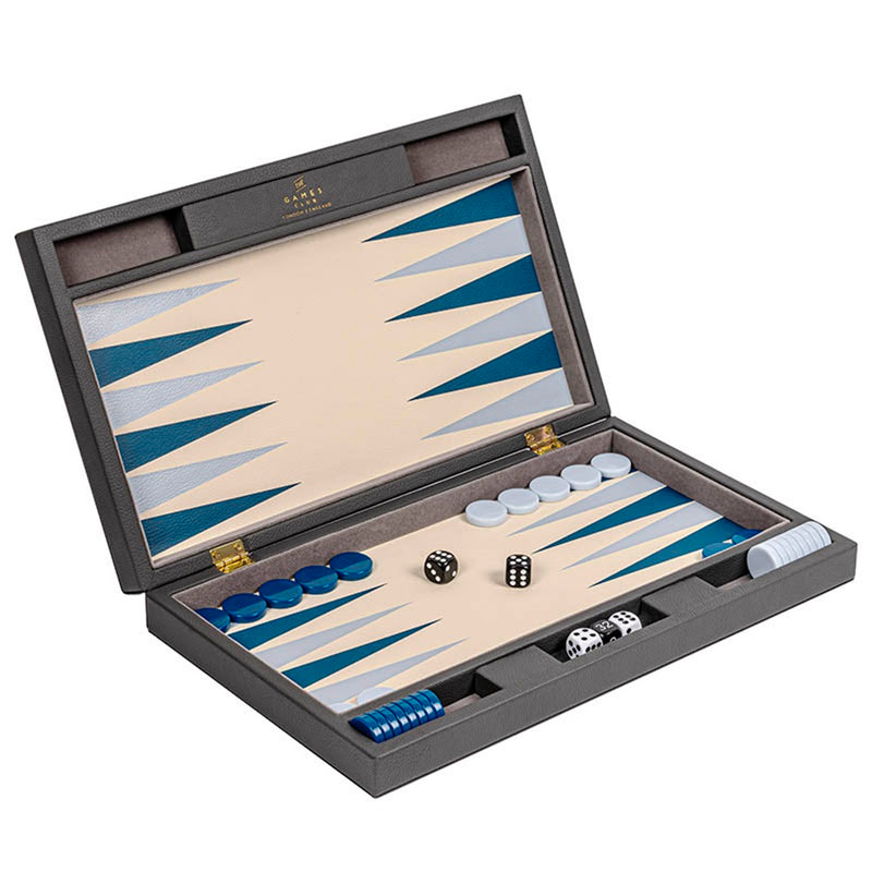 The Games Club PU Leather Backgammon Set