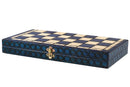 Consul Folding Wooden Chess Set - Blue
