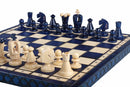 Consul Folding Wooden Chess Set - Blue