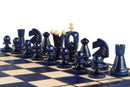 Consul Folding Wooden Chess Set - Blue
