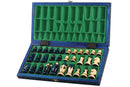 Consul Folding Wooden Chess Set - Blue