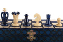 Consul Folding Wooden Chess Set - Blue