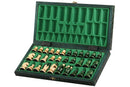 Consul Folding Wooden Chess Set - Green