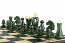 Consul Folding Wooden Chess Set - Green