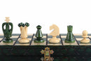 Consul Folding Wooden Chess Set - Green