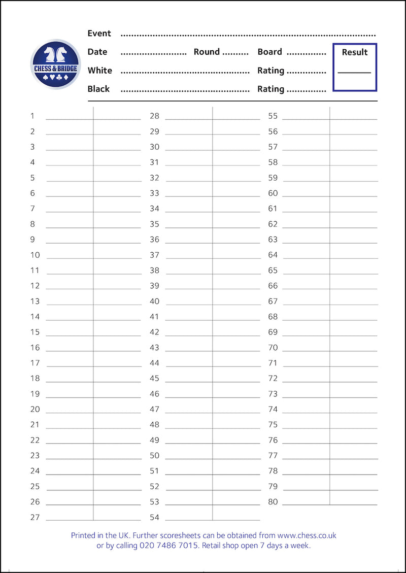 Chess Scoresheets