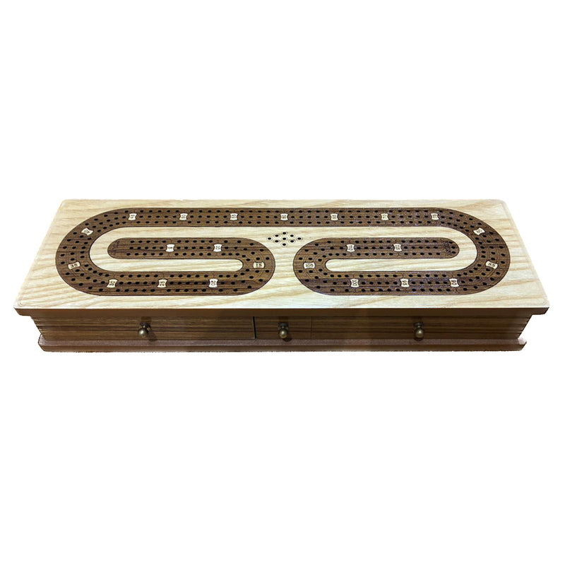 Luxury Wooden Cribbage Set - 3 Track