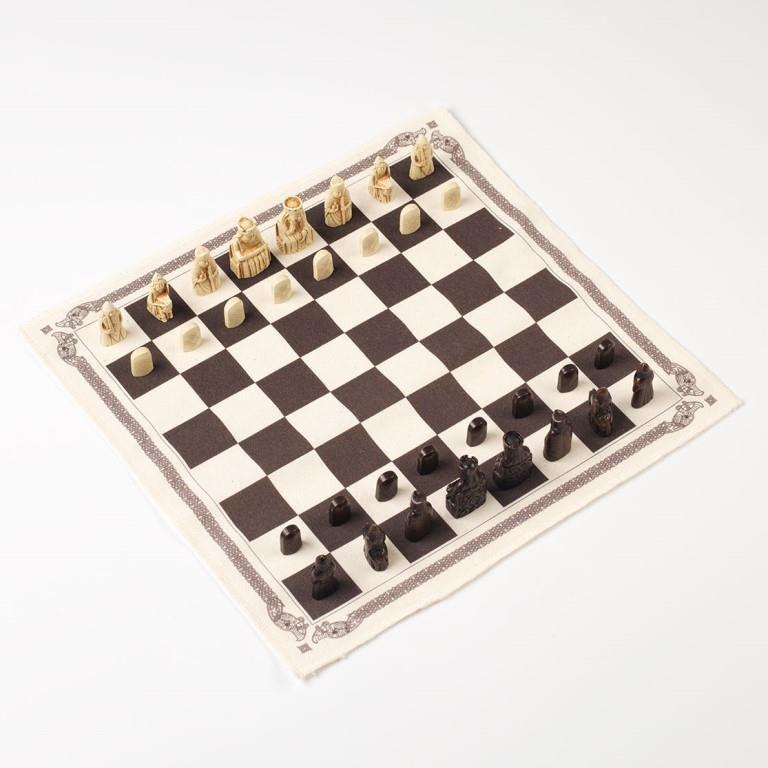 The Lewis Chessmen - Chess Set with Draughts Counters