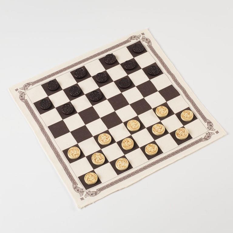 The Lewis Chessmen - Chess Set with Draughts Counters