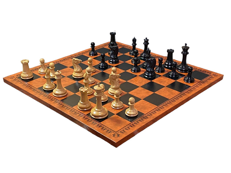 1850 London Chessmen Italian Retro Chessboard and Slide Top Box