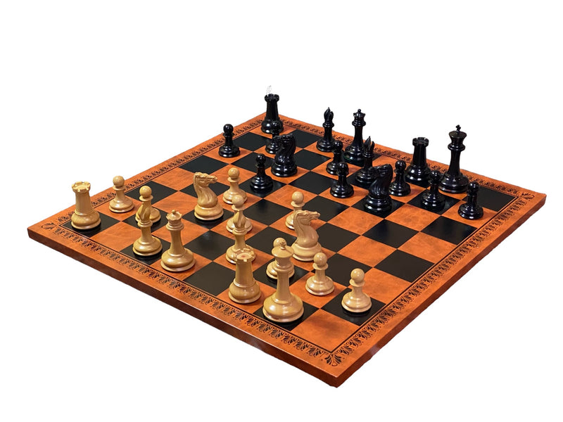 1850 London Chessmen Italian Retro Chessboard and Slide Top Box