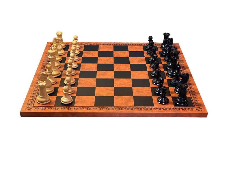 1850 London Chessmen Italian Retro Chessboard and Slide Top Box