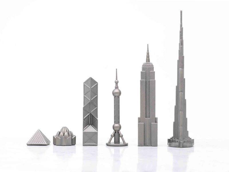 Skyline Chess Stainless Steel World Icons Edition