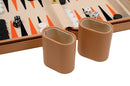 Travel Faux Leather Case Magnetic Backgammon Set - Leros