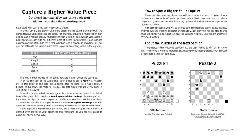 Beginner Chess Puzzles: 500 Practice Exercises - Martin Bennedik