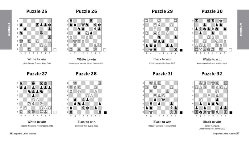 Beginner Chess Puzzles: 500 Practice Exercises - Martin Bennedik