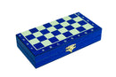 Mini Magnetic Folding Travel Chess set - Blue
