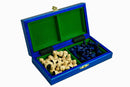 Mini Magnetic Folding Travel Chess set - Blue