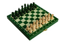 Mini Magnetic Folding Travel Chess set - Green