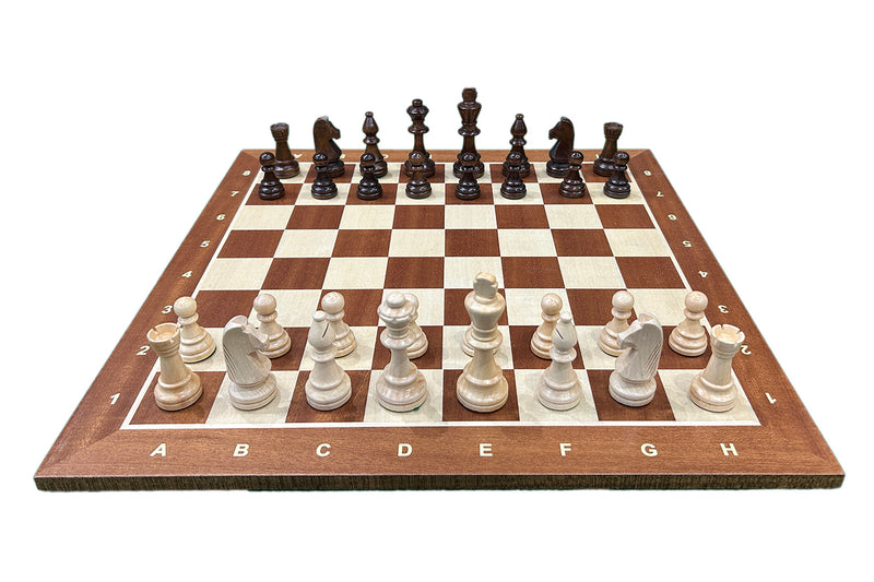 Club Staunton 3.8" King Wooden Chess Set (Board & Pieces)