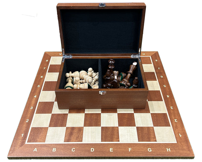 Club Staunton 3.8" King Wooden Chess Set (Board & Pieces)