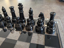 Black & Clear Glass Chess Set
